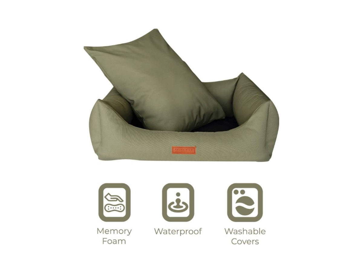 THE HENLEY | LUXURY ORTHOPAEDIC WATERPROOF BOLSTER DOG BED