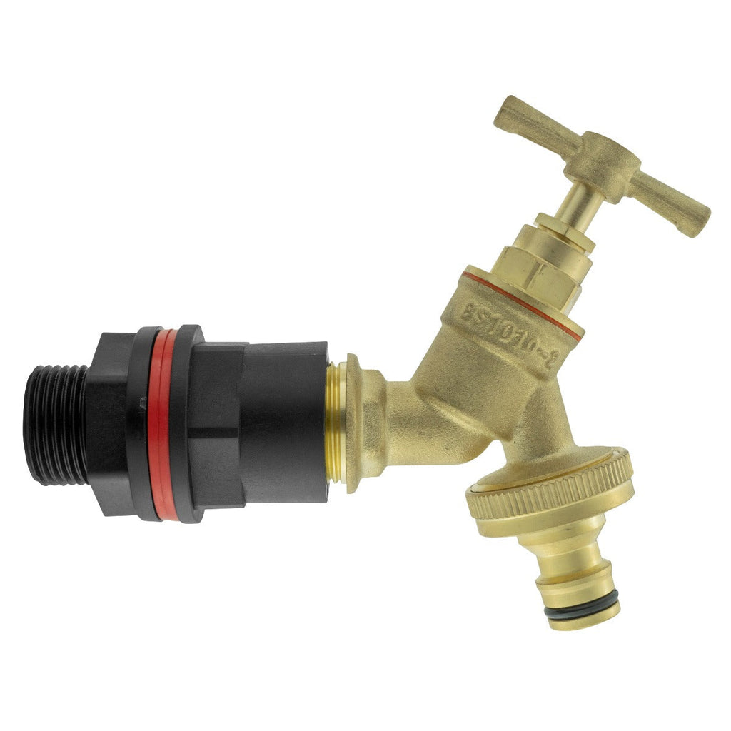 Water Butts Kit 1/2" with Brass Tap & Snap On
