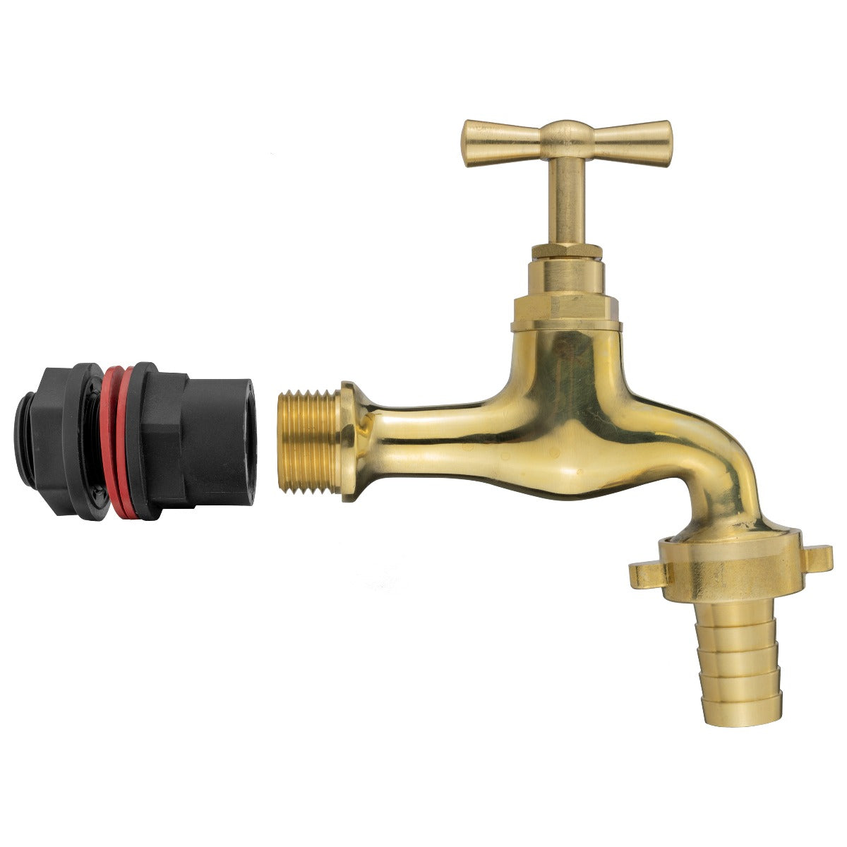 Water Butts Kit 1/2" With Polish Brass Tap 19mm Outlet and Drill Bit