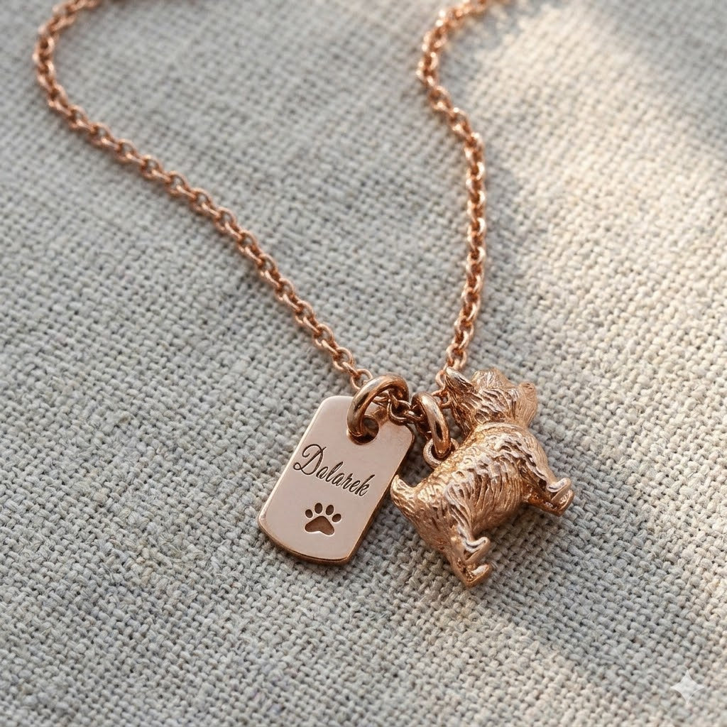 West Highland Terrier Personalised Silver Dog Tag Necklace