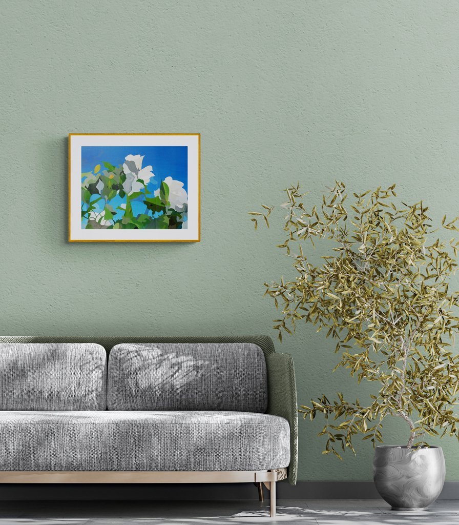 White Roses of York IV, original painting