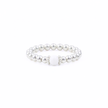 White Agate Gemstone Ring