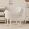 Wicker Deluxe Pod Baby Moses Basket With Stand