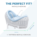 Wicker Pod Baby Deluxe Moses Basket