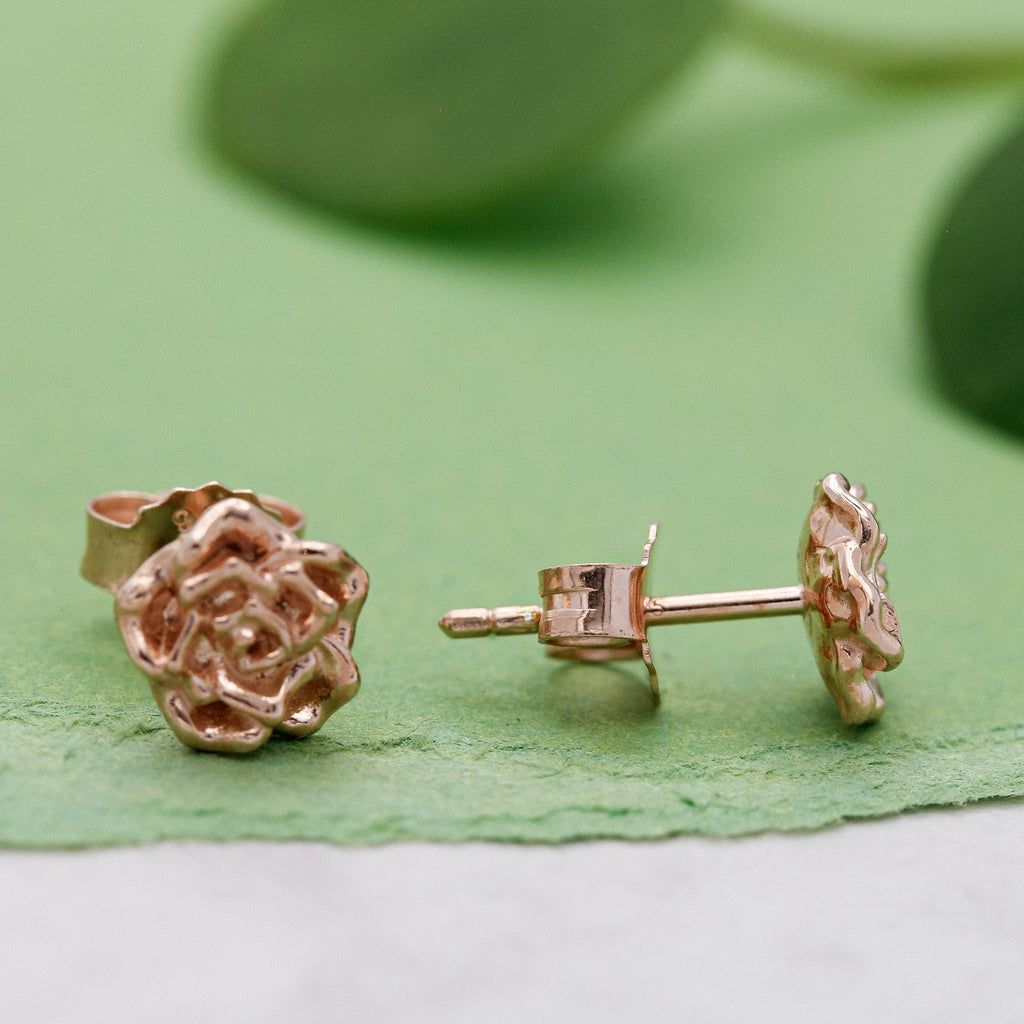 Wild Rose Rose Gold Vermeil Silver Studs