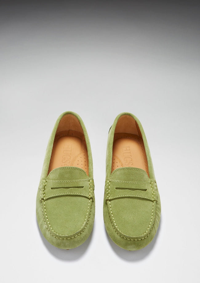Women's Penny Driving Loafers, olive green