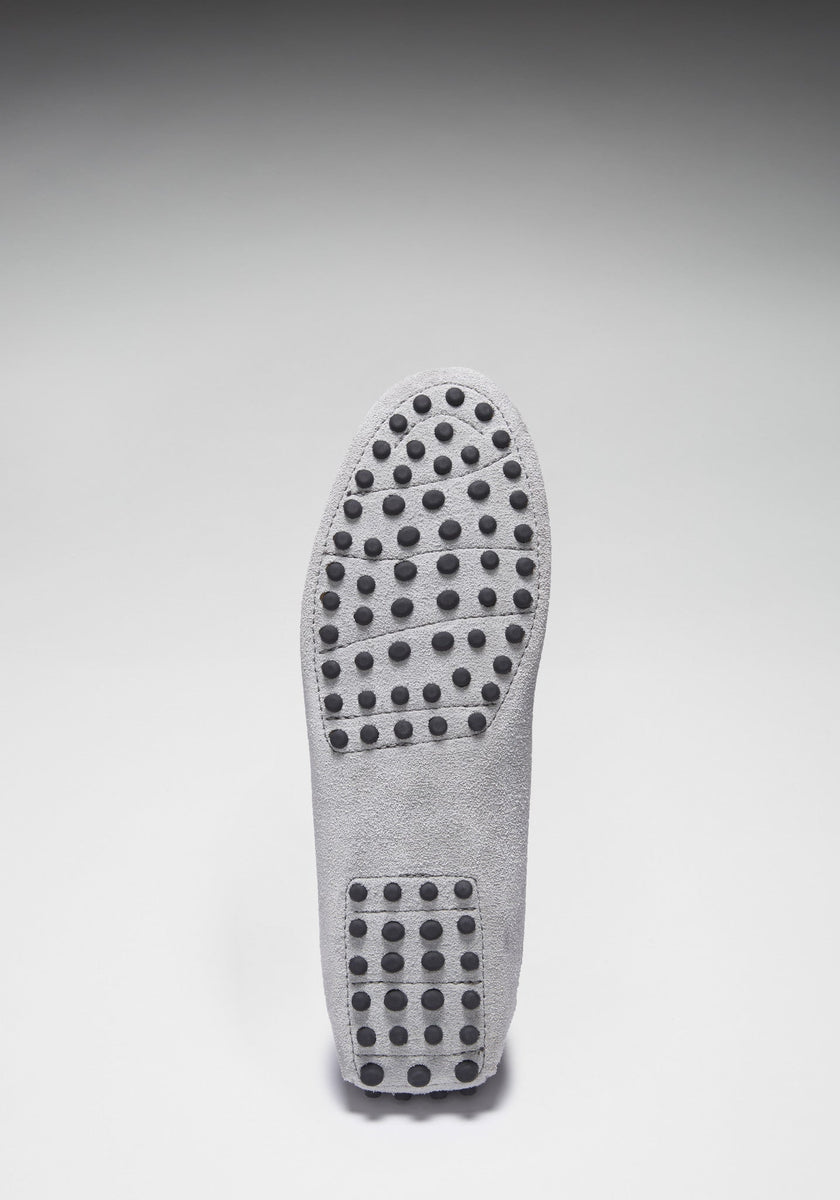 Women's Tasselled Driving Loafers, dove grey suede