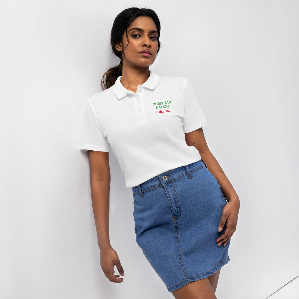 Christian Nation - Women’s Pique Polo Shirt