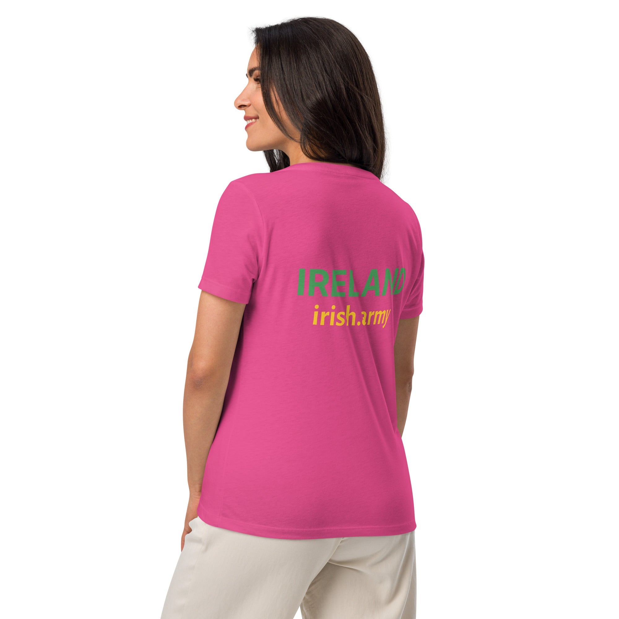 IRLANDA - Camiseta holgada con cuello en V para mujer