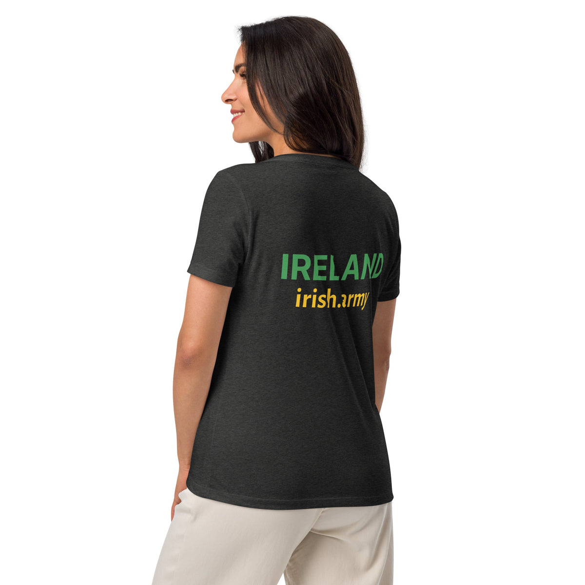 IRLANDA - Camiseta holgada con cuello en V para mujer