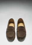 Women's Penny Driving Loafers, brown suede