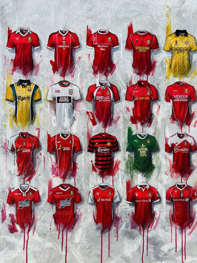 Wrexham A3 Print – Red Dragons Wall Art