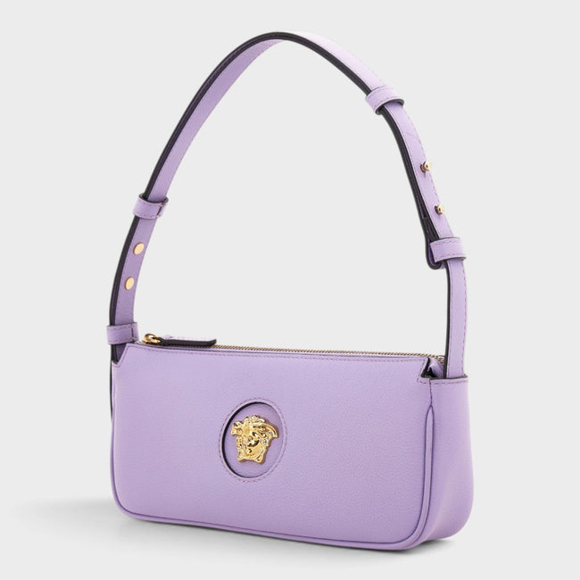 Sac à main en cuir La Medusa lilas doré