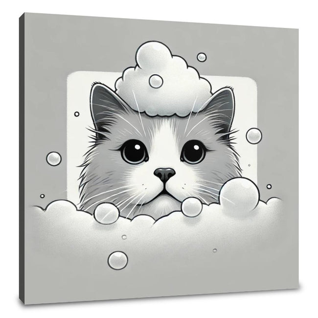 Frothy Crown Cat Canvas