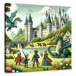 Knights and Dragons Canvas