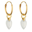 Beginnings Chalcedony Birthstone Hoop Earring Charms