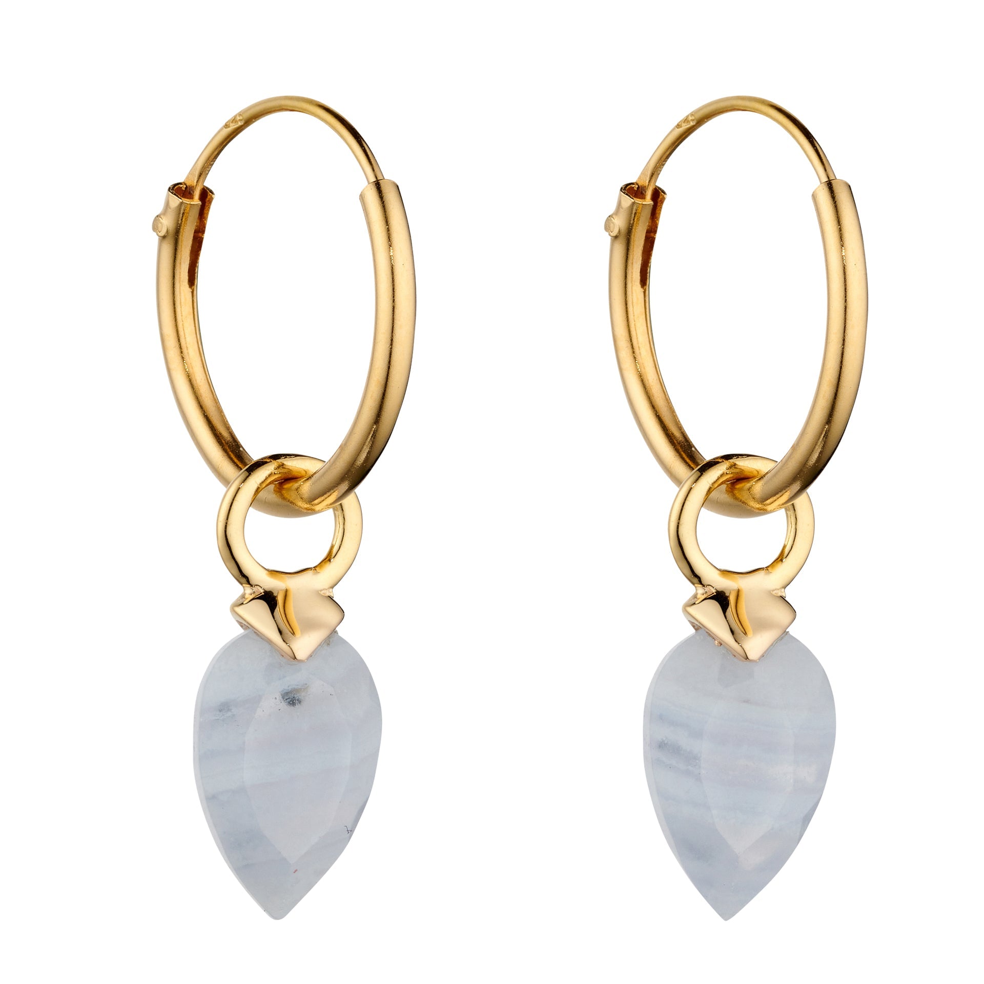 Beginnings Chalcedony Birthstone Hoop Earring Charms