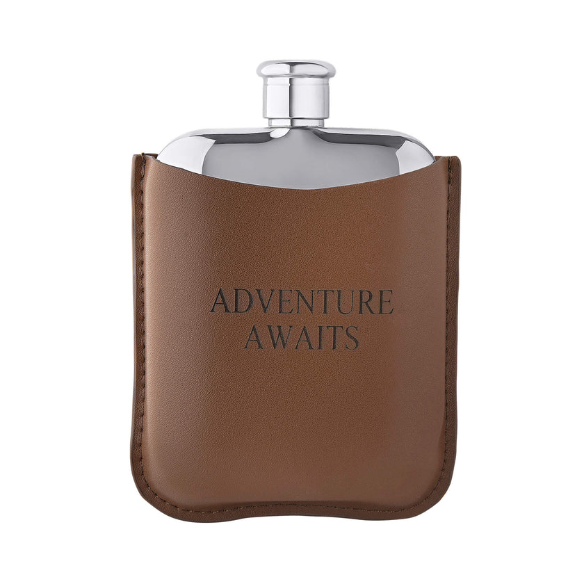 Fred Bennett Hip Flask with Leather Sleeve