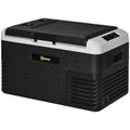 Outsunny 30L Car Refrigerator, Portable Compressor Car Fridge Freezer, Electric Cooler Box with 12/24V DC and 110-240V AC for Camping, Driving, Picnic, Down to -20\'e2\'84\'83