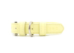 Yellow Leather Dog Collar