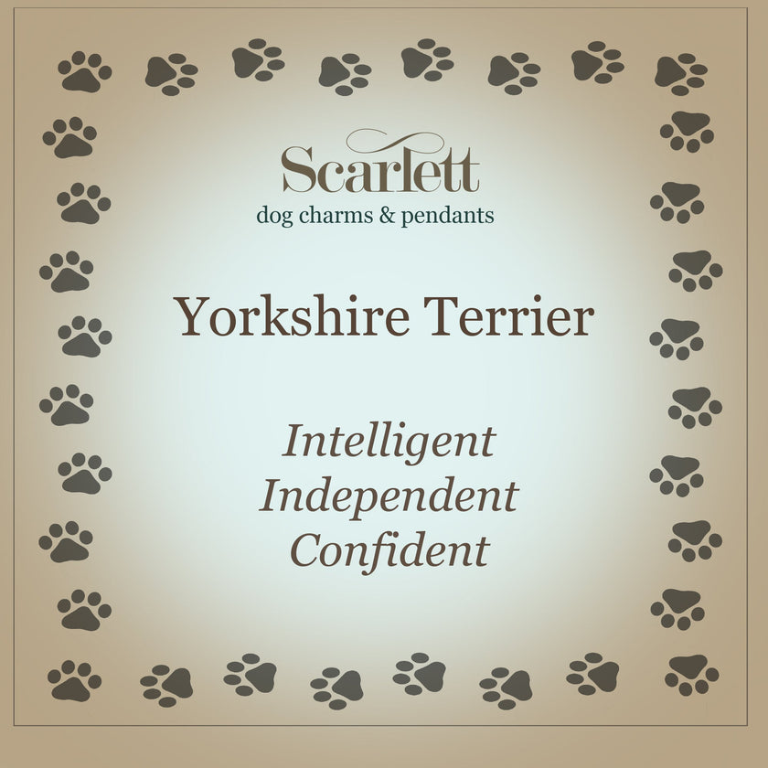 Yorkshire Terrier Silber Hund Charm Armband