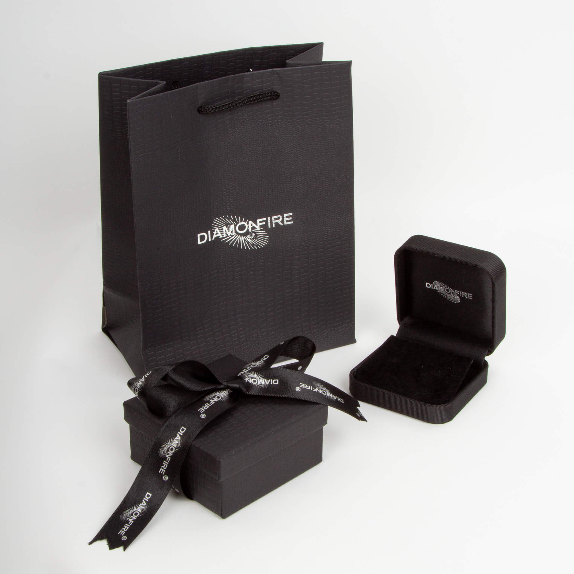 Diamonfire Offene Ovale Kettenglieder-Hängeohrringe