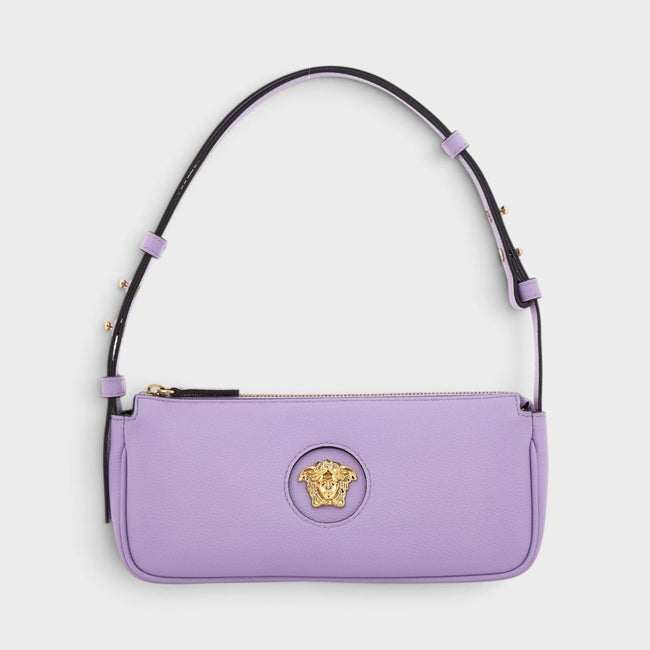 Sac à main en cuir La Medusa lilas doré