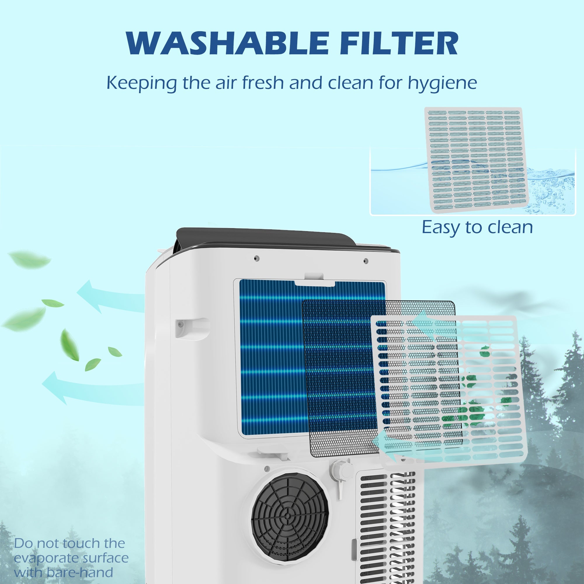 HOMCOM 14000 BTU Mobile Air Conditioner for Room up to 35m\'c2\'b2, Smart Home WiFi Compatible, with Dehumidifier, Fan, 24H Timer