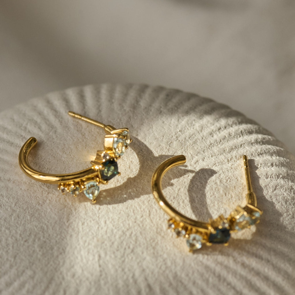 Gold Topaz Gemstone Zaria Earrings