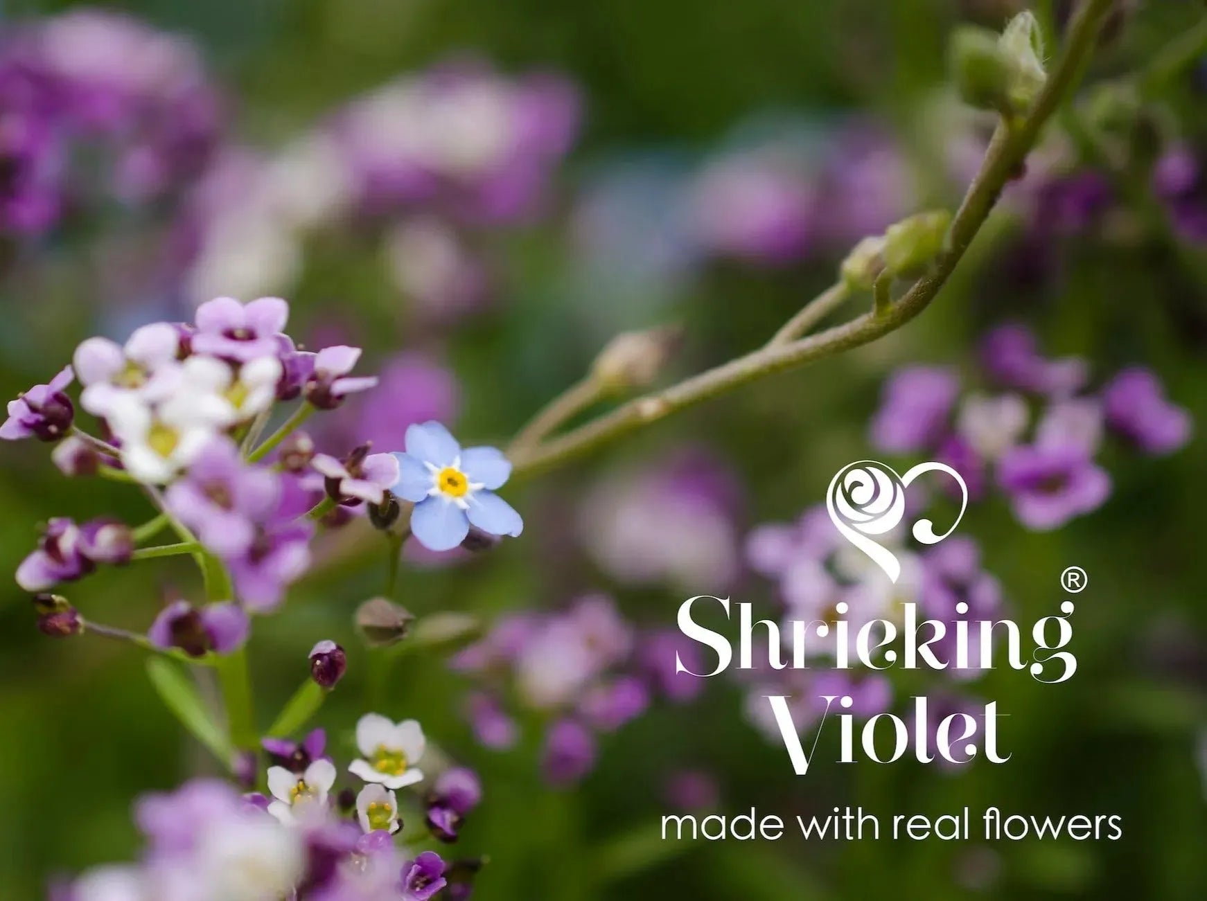 Mixed Flower Large Oval Pendant Necklace